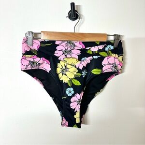 Women’s high leg floral bikini bottom